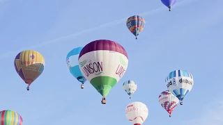 Bristol Balloon Festival Mass Ascent Lift-Off - Time Lapse Video