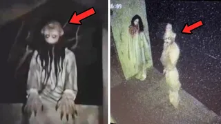 KUNTILANAK KEPALA TERBALIK DAN POCONG TEREKAM CCTV ! 7 PENAMPAKAN HANTU TERSERAM DAN TERJELAS