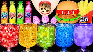 ASMR RAINBOW DRINKS DRINKING SOUNDS 신기한 물 먹방 EDIBLE COOKIE DOUGH GUMMY CANDY, FROG EGG EATING SOUNDS