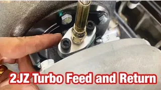 2JZ Na-T Turbo Oil Feed and Return Plumbing