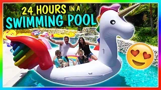 24 HOURS IN OUR SWIMMING POOL | We Are The Davises