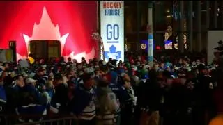 Toronto vs. Boston Game Seven - OT winning goal - Toronto Fans Reaction