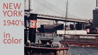 New York 1940's all in color