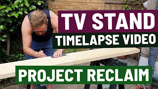 Reclaimed Wood TV Stand w/ Hairpin Legs - Easy to follow DIY Projects -  Timelapse Video