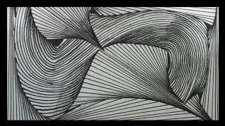 The art of striped abstract drawing