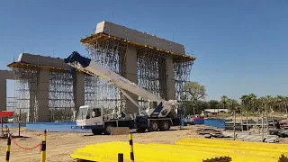 Construção da Ponte Bioceanica em Porto Murtinho