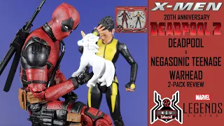 Marvel Legends Xmen 20th Anniversary DEADPOOL & NEGASONIC TEENAGE WARHEAD 2 Pack Review