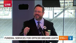 Chaplain speaks at funeral for fallen IMPD Officer Leath