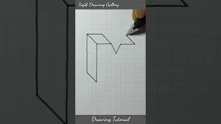 How to draw 3d, M art easy