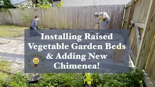 Raised Garden Bed Installation & New Chimenea for the garden #vegetablegarden #chimenea #zone9b