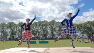 Highland Fling Scottish dance competition with Michelle Gordon during Oldmeldrum Highland Games 2022