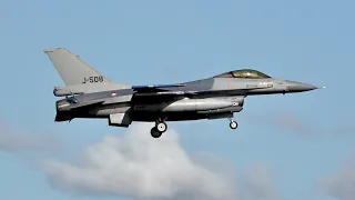 F-16 Fighting Falcon from Royal Netherlands Air Force departures and arrivals Volkel Airbase RNLAF