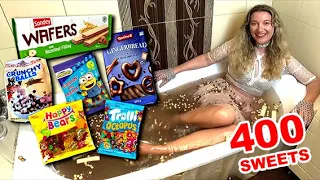 My 400th Video - 400 Sweets in the Bathtub!