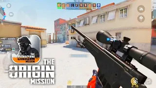 The Origin Mission Score Battle AWP Gameplay #2 - CSGO Mobile - TOM City Of Islands Map - Online FPS