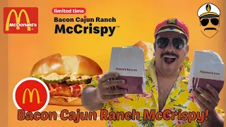 McDonalds Bacon Cajun Ranch McCrispy Chicken Sandwich Review!