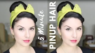 Peinado Pinup en 5 Minutos Con Bufanda | 5 Minute Pinup Hair with Scarf  ♥ Nena Moreno