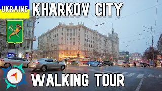 KHARKIV, UKRAINE - Đi bộ tham quan vào 4K tháng 12 năm 2021 - Ukraine trước chiến tranh