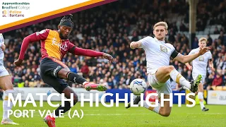 MATCH HIGHLIGHTS: Port Vale v Bradford City