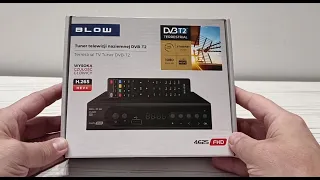 Tuner DVB-T2 BLOW 4625 FHD - recenzja tunera DVB-T2 z H.265 HEVC i programowalnym pilotem