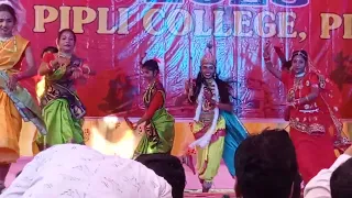 Radhe Krishna song Pipili College Annual Function 2023 #pipili #function #krishna #bhajan #dance