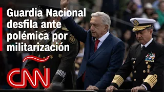 Así encabezó AMLO el desfile cívico-militar dedicado a la Guardia Nacional de México