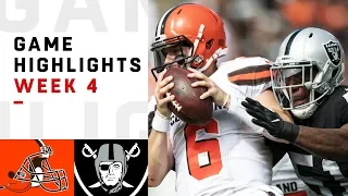 Browns vs. Raiders Week 4 Highlights | NFL 2018