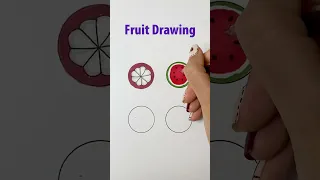 Circle Art: Drawing Fruits #shorts