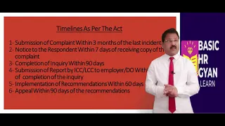 SEXUAL HARRASMENT COMMITTEE- TIME LINE | Posh Act India || Internal Complaints Committee