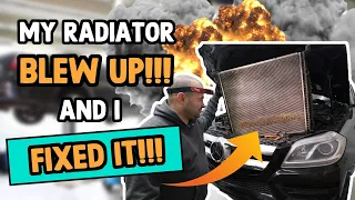 How to Replace The Radiator on Mercedes GL450 Part 2
