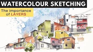 Watercolour and Ink Sketching Tutorial - Line and Wash Techniques