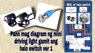 Pano mag wiring ng minidriving light gamit ang halo switch version 1 w/o relay