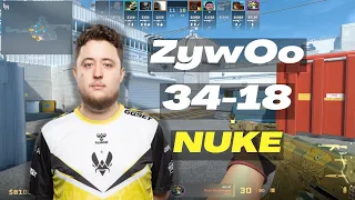 CS2 POV | ZywOo (34-18) (nuke) | FACEIT Ranked | March 16, 2024 | #cs2 #demo