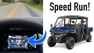 73 MPH on the dash!   How Fast does the 2023 CFMoto UForce 1000 XL Go at Full Throttle?!