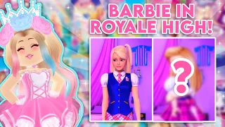 RECREATING BARBIE MOVIE OUTFITS IN ROYALE HIGH! Royale High Recreating Outfits 2021