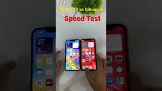Iphone 13 vs Iphone xr Speed Test #shorts