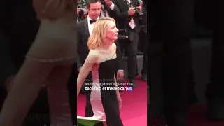 Cate Blanchett wears a dress resembling the Palestinian flag in Cannes | AFP #shorts