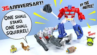 Transformers Cartoon Classics Optimus Prime and Megatron Unboxing 2019 Hasbro