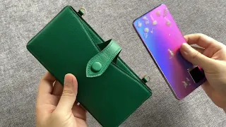 Haimade-Leather : Leather Phone Case and Wallet ( Lắp dây xích cho chiếc túi điện thoại )