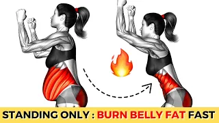 Do This STANDING 30 Min to Lose That STUBBORN BELLY FAT | How to Lose Belly Fat in 1 Week at Home