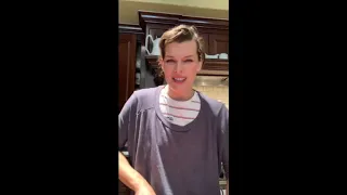 Milla Jovovich - Instagram workout (January 23, 2019)