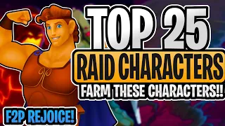 The TOP 25 Raid Characters 2021 | Best Overall for Siege on Olympus Raid | Disney Sorcerer's Arena