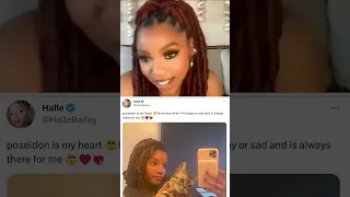 Halle Bailey's Special Gift From Family While Filming The Little Mermaid #Shorts