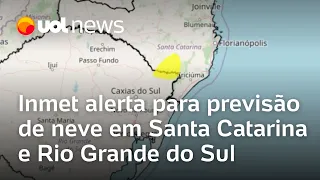 Inmet alerta para previsão de neve em Santa Catarina e no Rio Grande do Sul