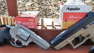 Full Metal Jacket 'Can Be' Good for Self Defense - .38 Special VS .22 LR - Aguila FMJ/LRN Test