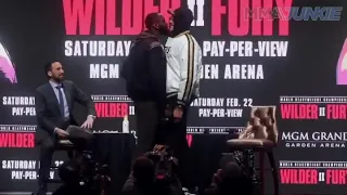 Wilder vs Fury 2 staredown