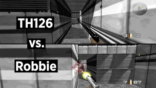 GoldenEye N64 60 FPS Netplay Multiplayer - TH126 vs. Robbie (Complex, Caverns)