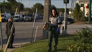 Object thrown at Trump's motorcade