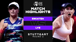 Iga Swiatek vs. Eva Lys | 2022 Stuttgart Round 2 | WTA Match Highlights