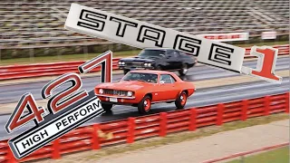 1969 Chevrolet COPO Camaro drag racing 1972 Buick GS Stage 1 PURE STOCK DRAG RACE - no commentary