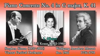 Mozart: Piano Concerto No. 4, Kraus & Simon (1966) モーツァルト ピアノ協奏曲第4番 クラウス＆サイモン